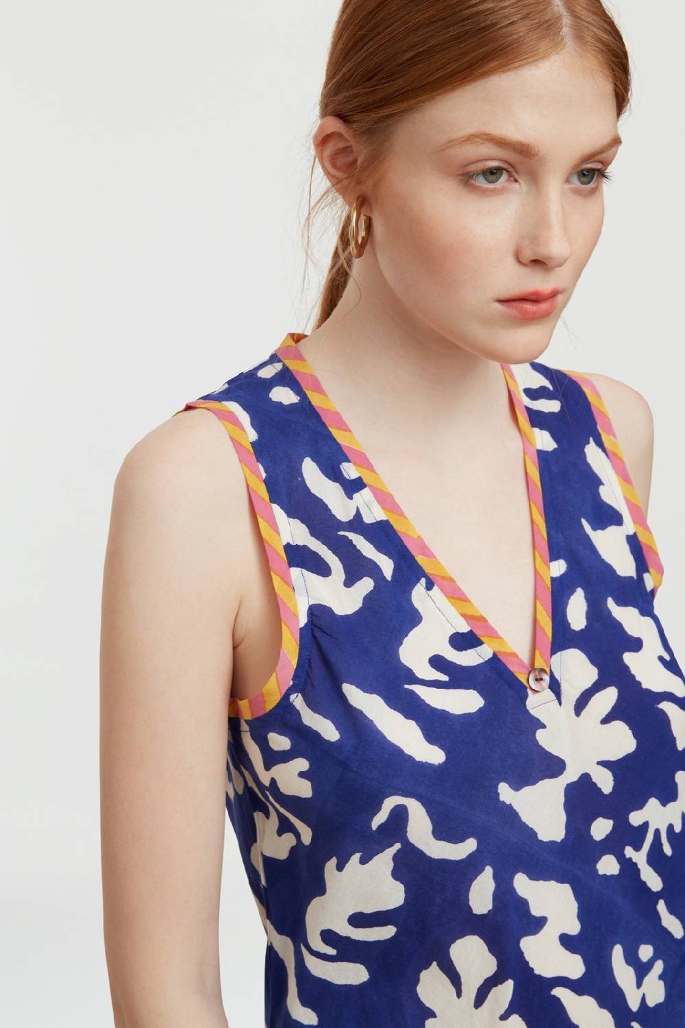 Lisa Corti abito cheack blue pot royal blue Ritorno libero