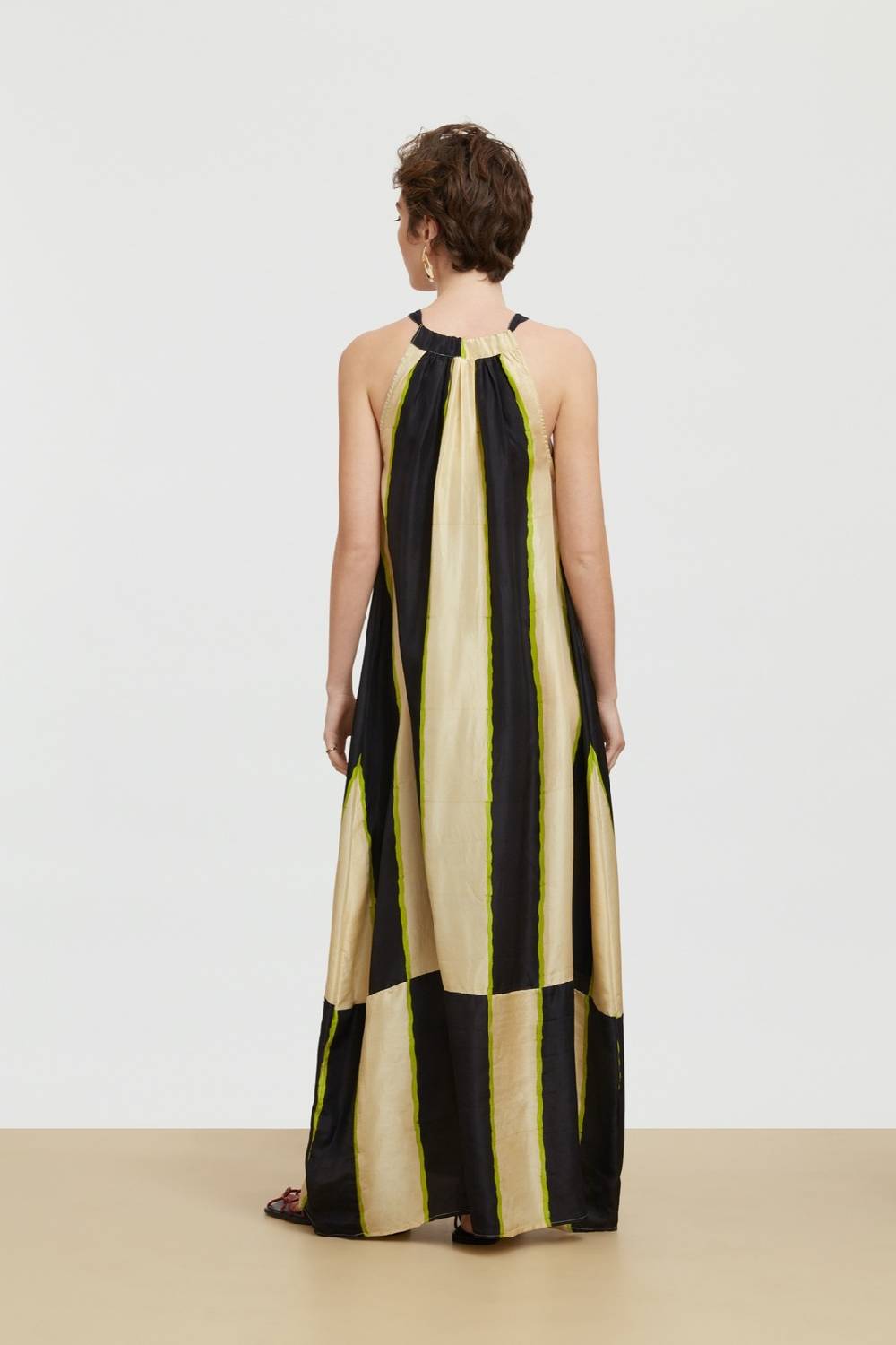 Lisa Corti abito parachute baiadera stripes natural Rilascio limitato