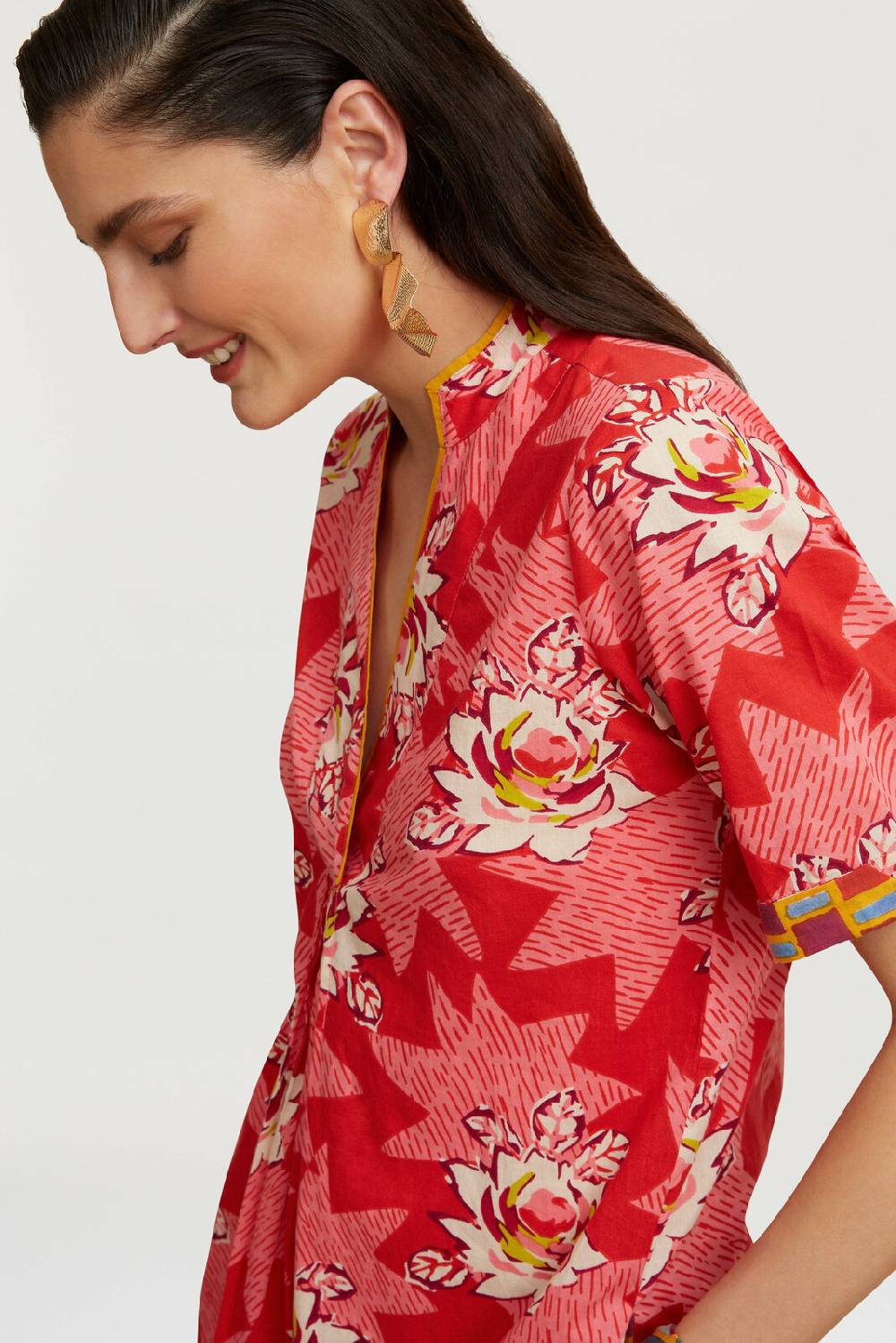 Lisa Corti abito radha star flower red Fino al 50% di sconto
