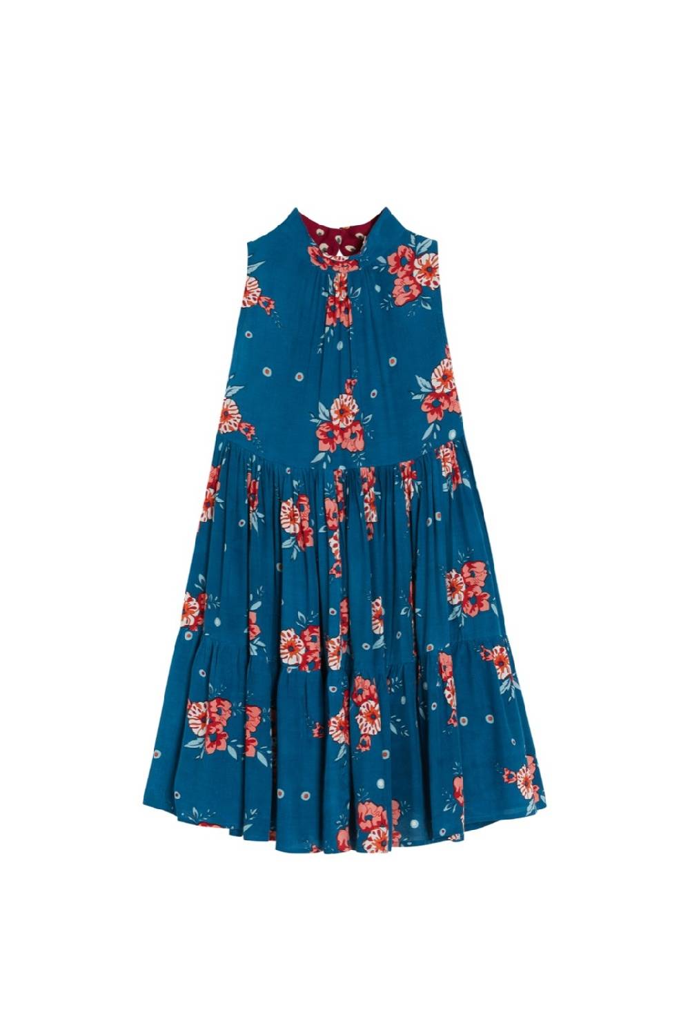 Lisa Corti abito jaipur bukhara flower teal Limitato a 3 giorni