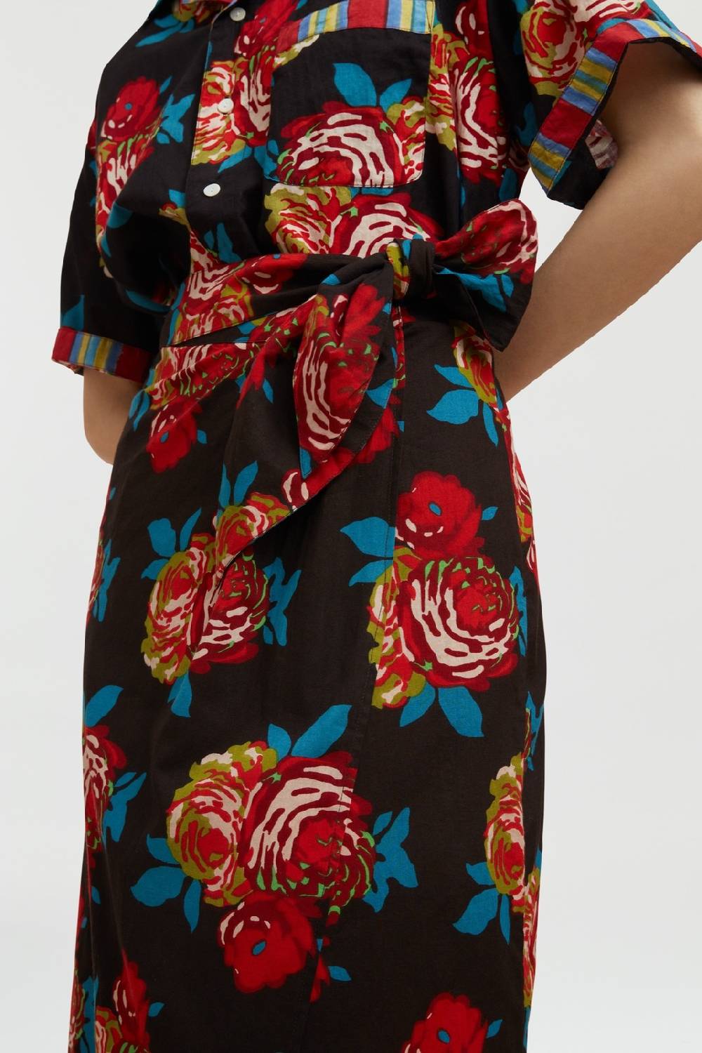 Lisa Corti gonna pareo bold rose black Black Friday Prezzi