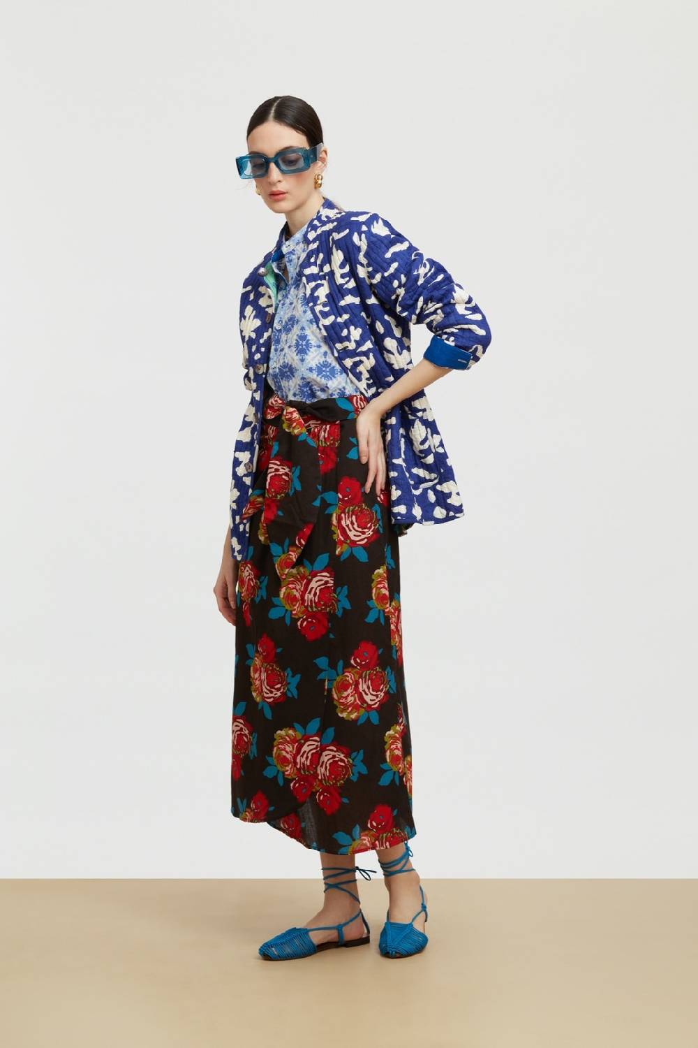 Lisa Corti camicia santorini morocco design blue