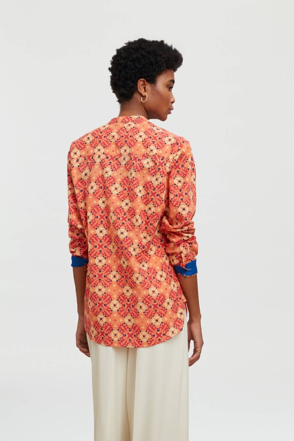 Lisa Corti camicia santorini morocco design red In Linea