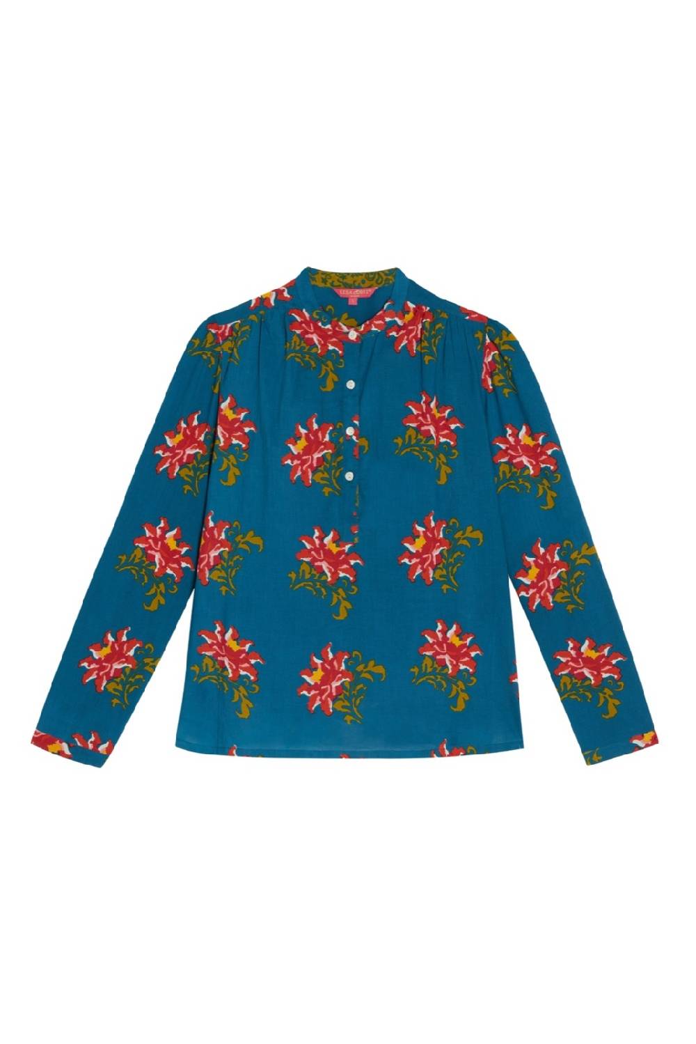 Lisa Corti camicia batumi tangeri rose teal Pezzi Unici