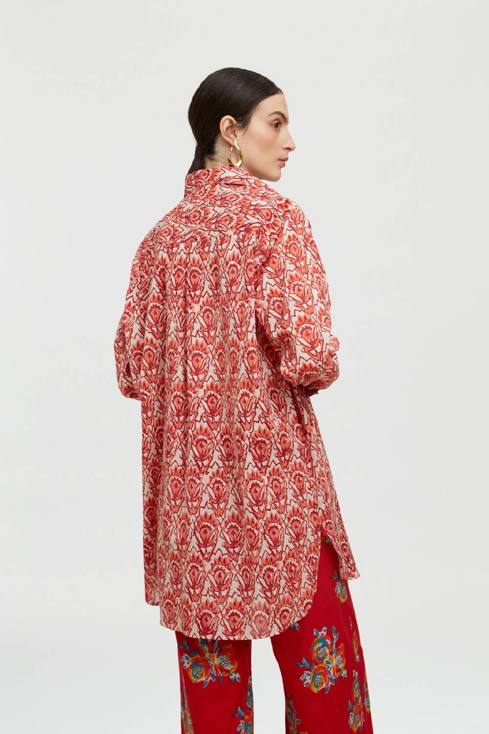 Lisa Corti camicia ube parrot rany Soddisfazione Garantita