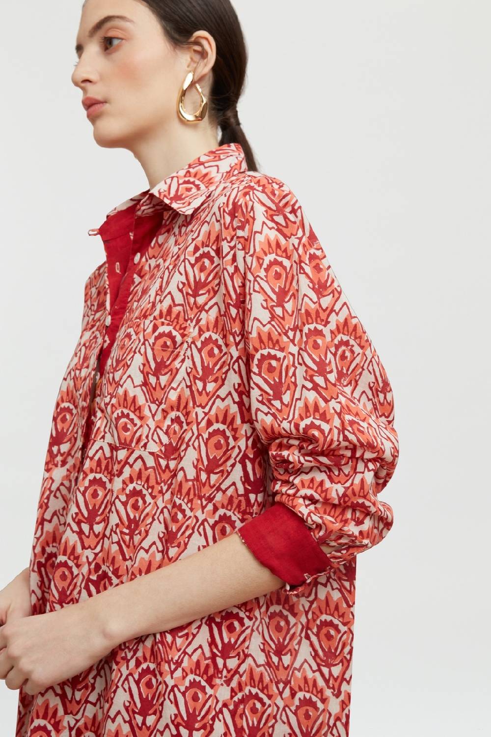 Lisa Corti camicia ube parrot rany Soddisfazione Garantita