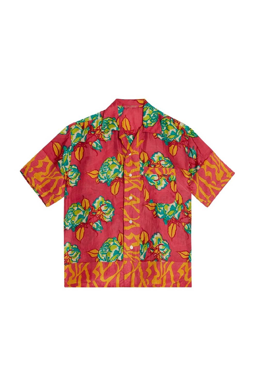 Lisa Corti camicia bowling rosa spina geranium Promozione Limitata