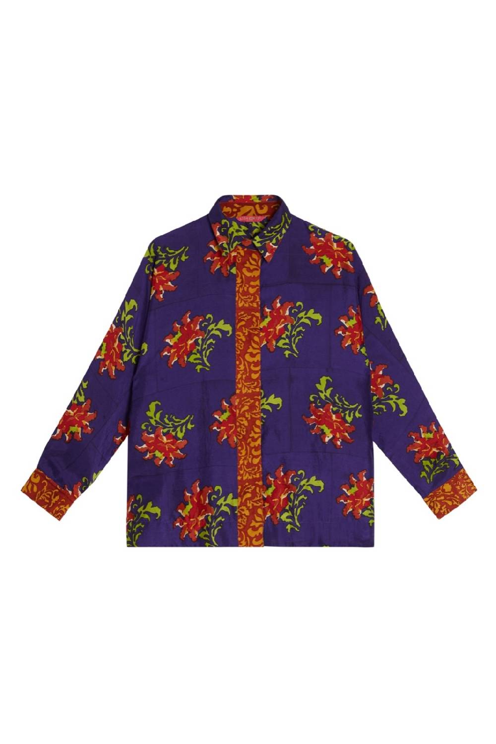 Lisa Corti camicia dahlia tangeri flower purple Affare Del Giorno
