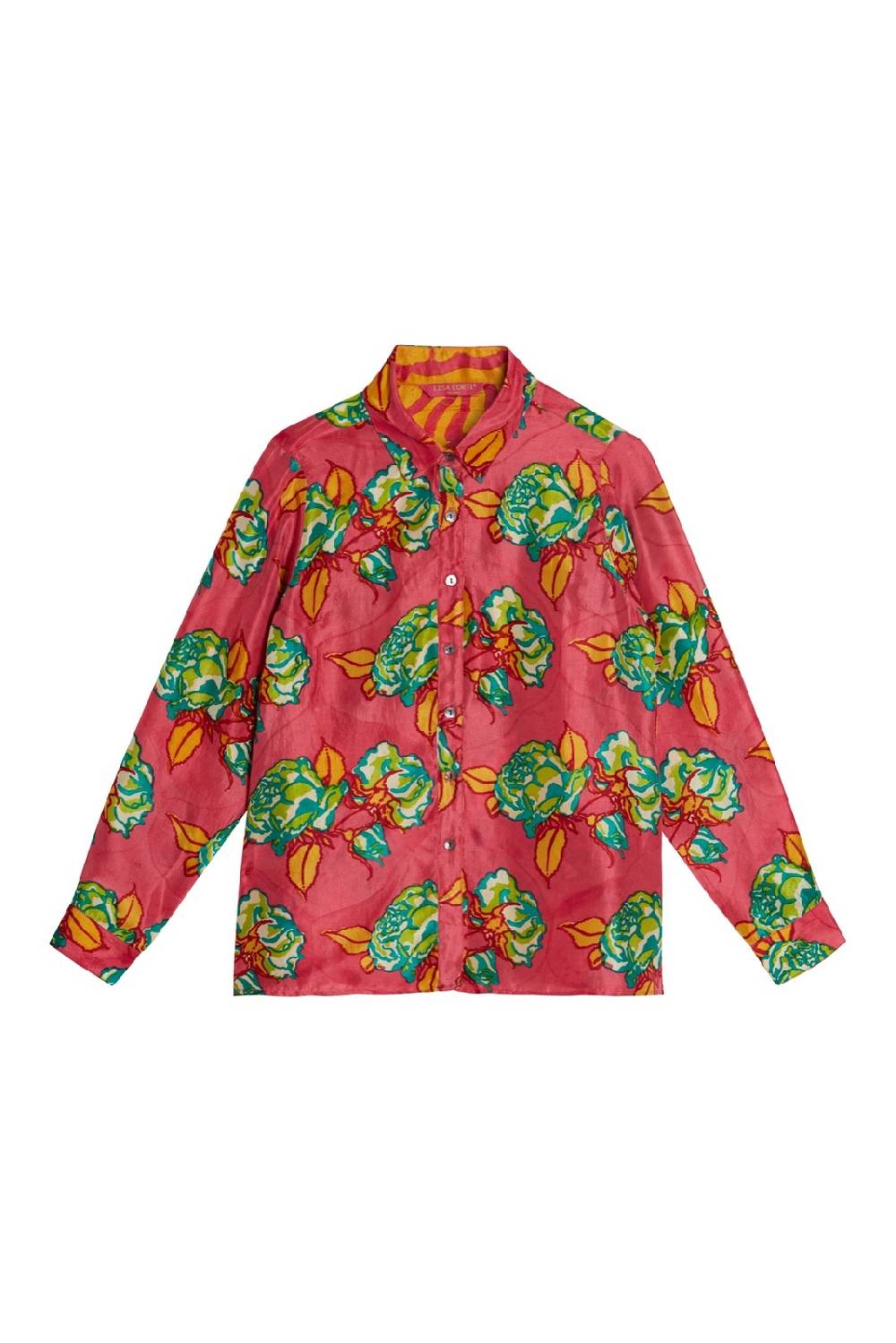 Lisa Corti camicia bella rosa spina geranium Prezzo Ridotto
