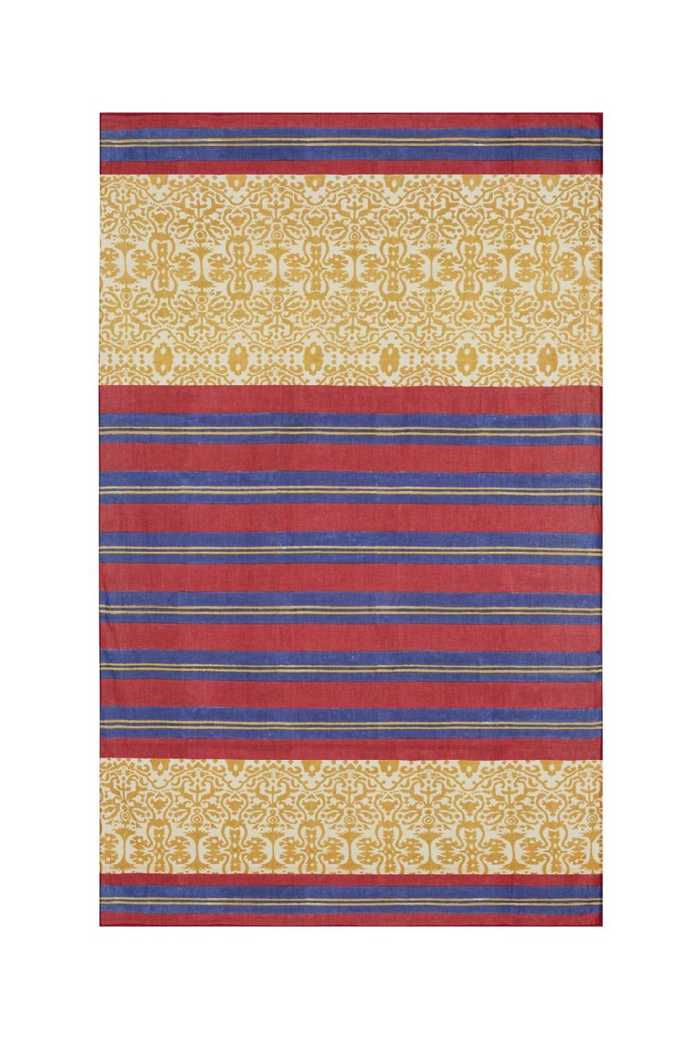 Lisa Corti pareo damask stripes chutney In Vendita