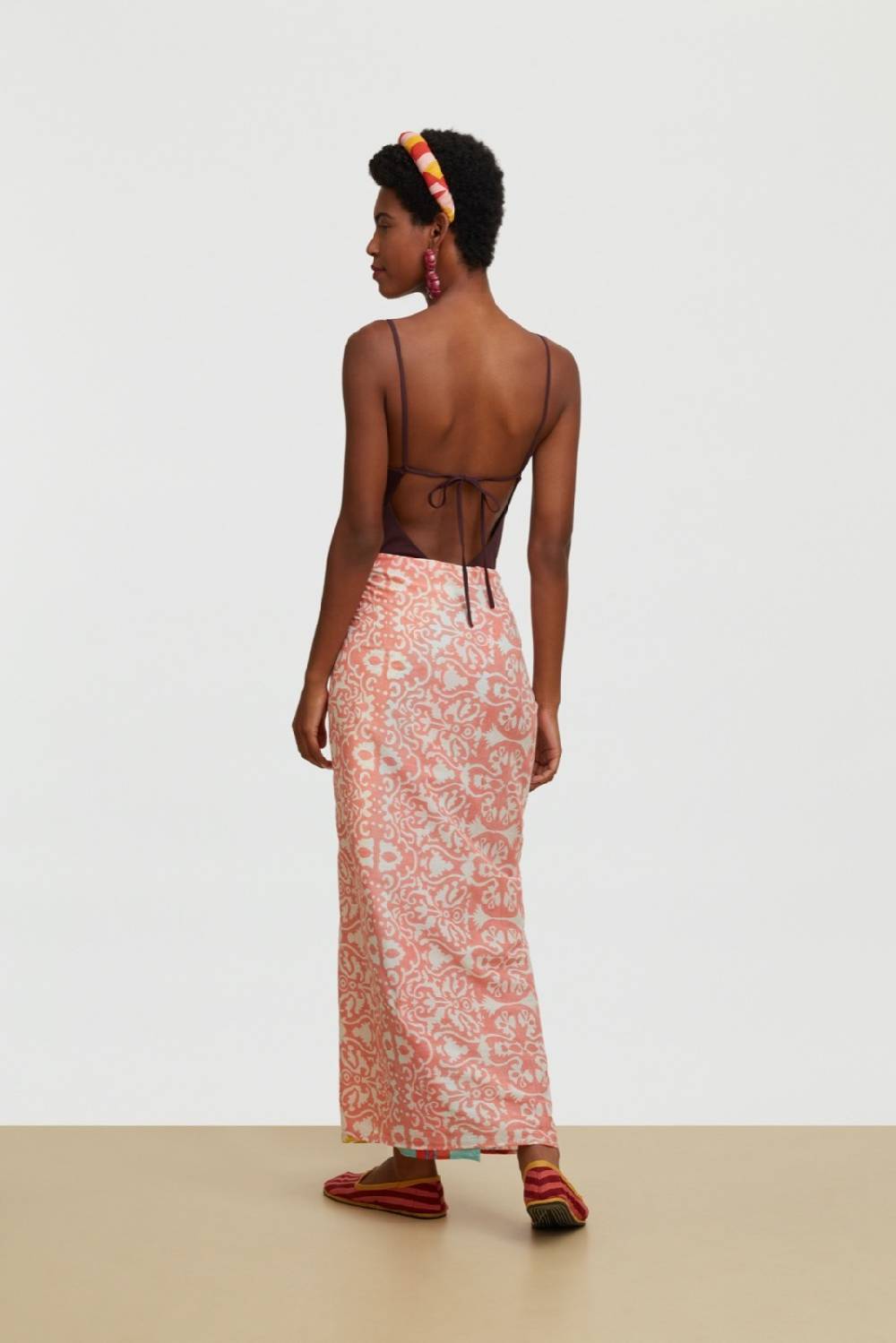Lisa Corti pareo dam dam old pink Vendita Calda