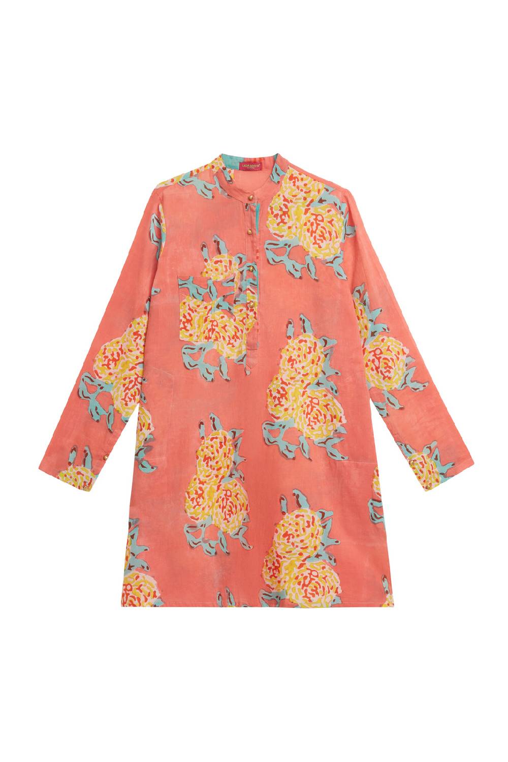 Lisa Corti kurta corta leopard flower old pink I Più Venduti