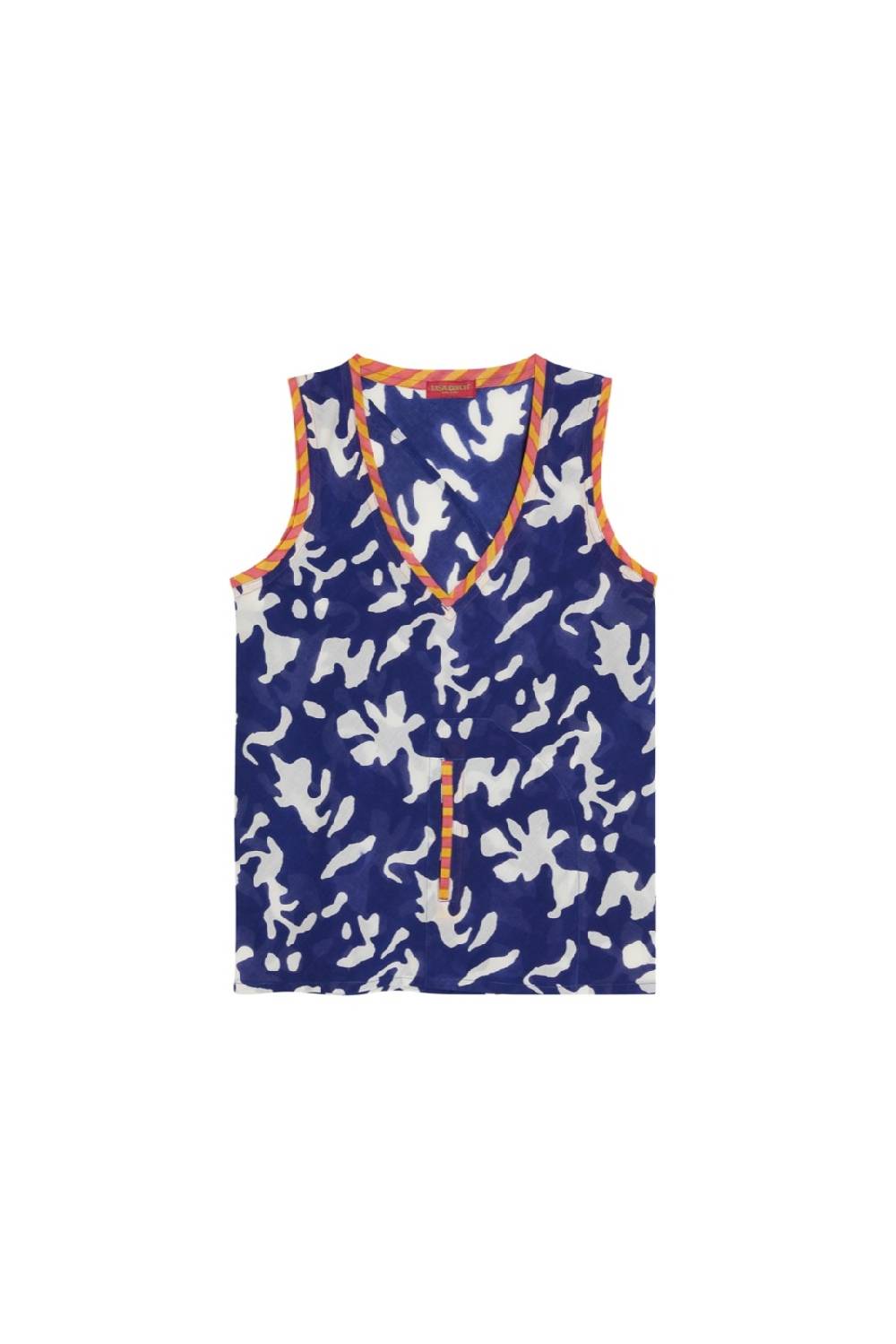 Lisa Corti top banyan blue pot royal blue Spedizione gratuita