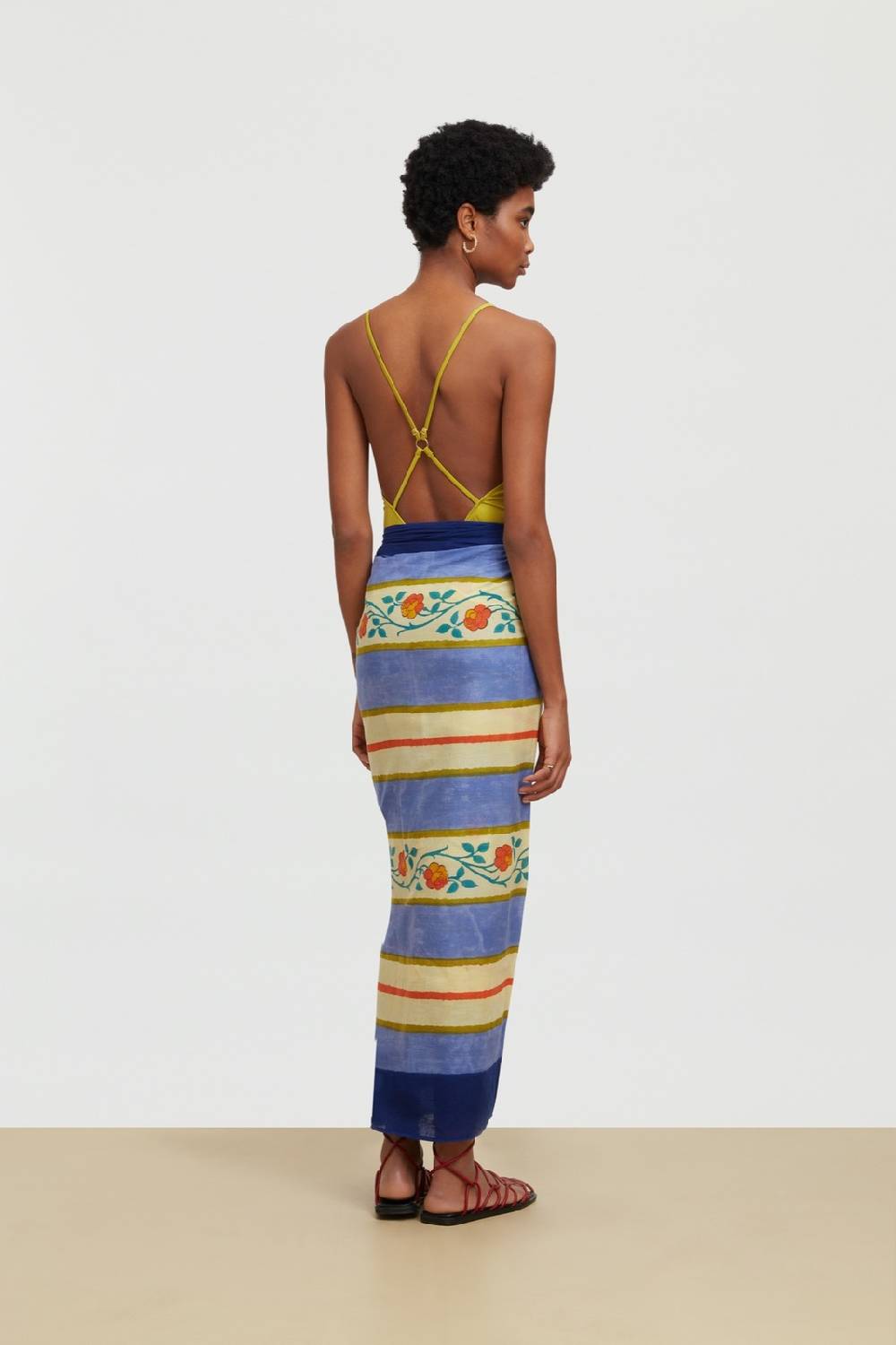 Lisa Corti pareo varanasi stripes pervinch Sconto di tempo limitato
