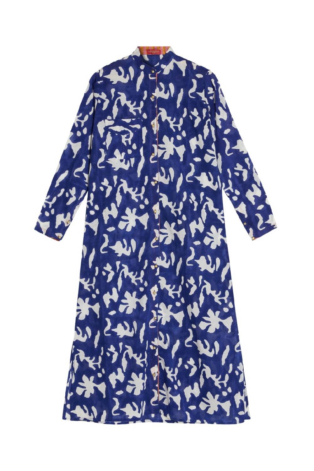 Lisa Corti kurta lunga aperta blue pot royal blue Prezzo di fabbrica