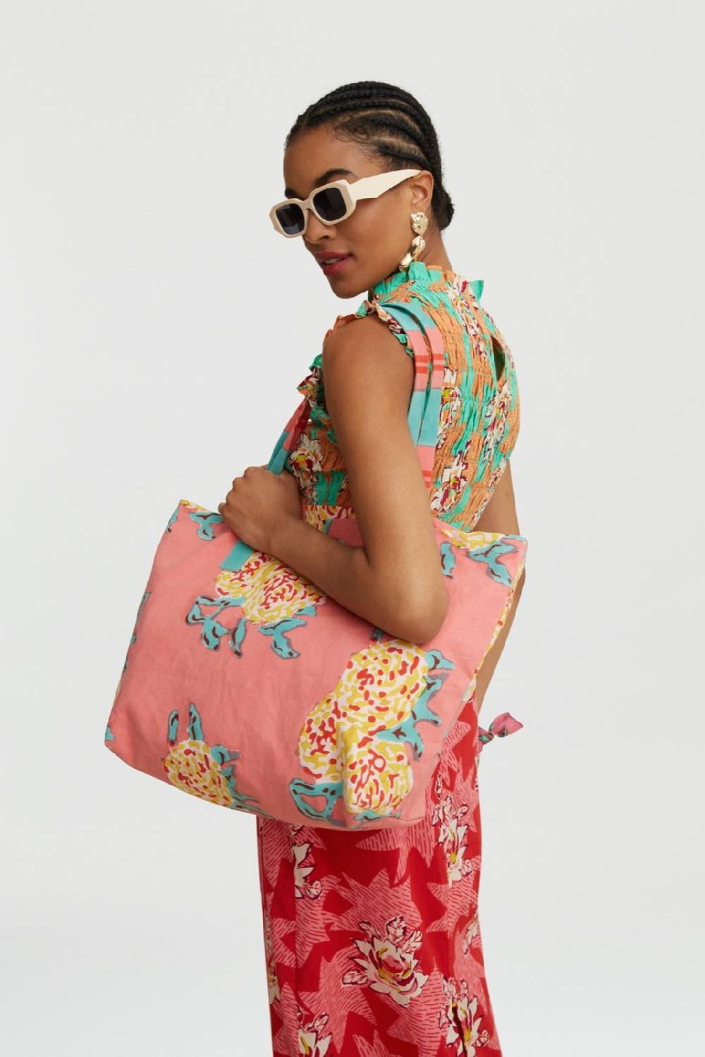 Lisa Corti borsa new lisa leopard flower old pink Fornitura limitata