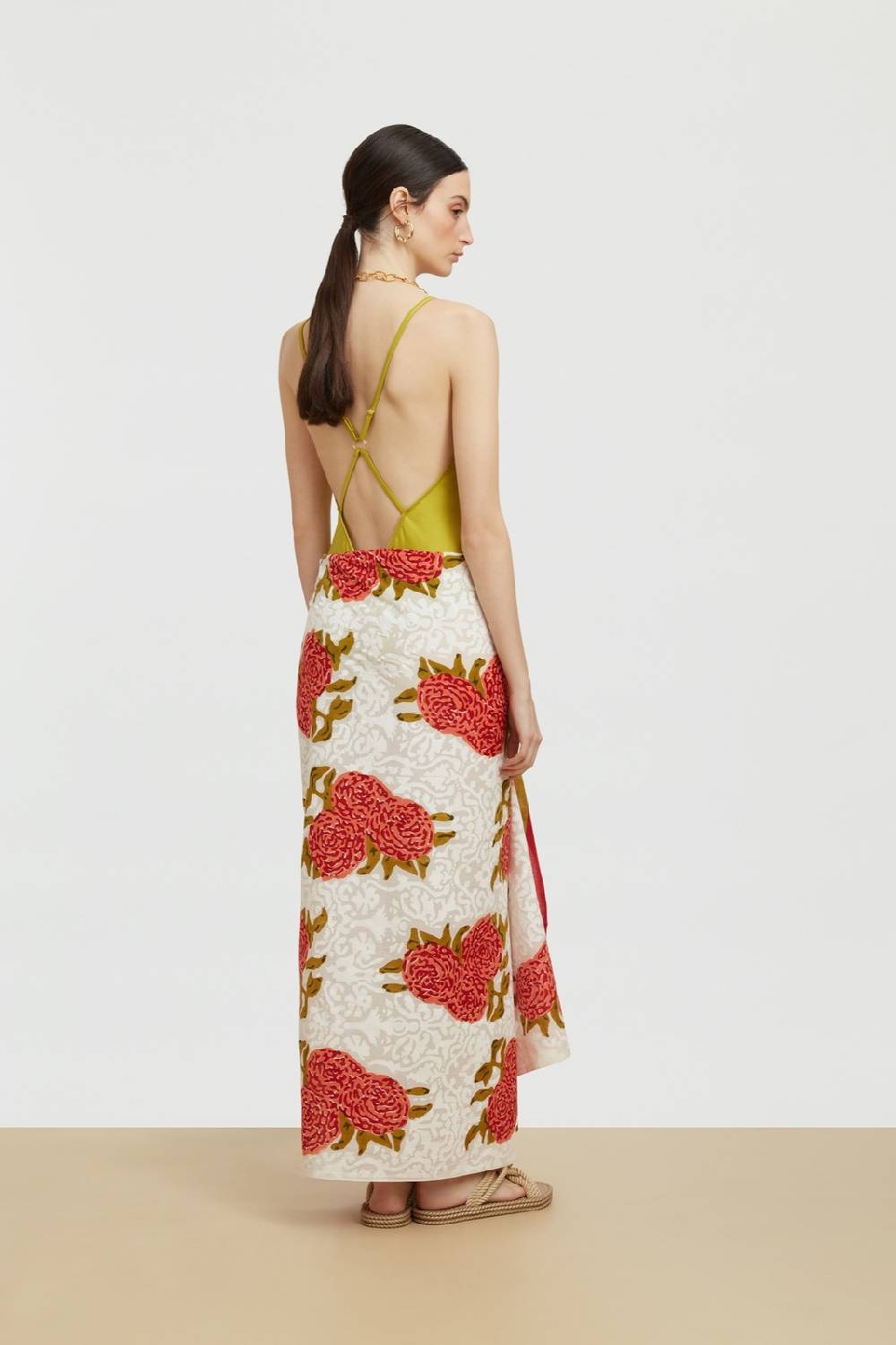 Lisa Corti pareo leopard bouquet red Offerta natalizia