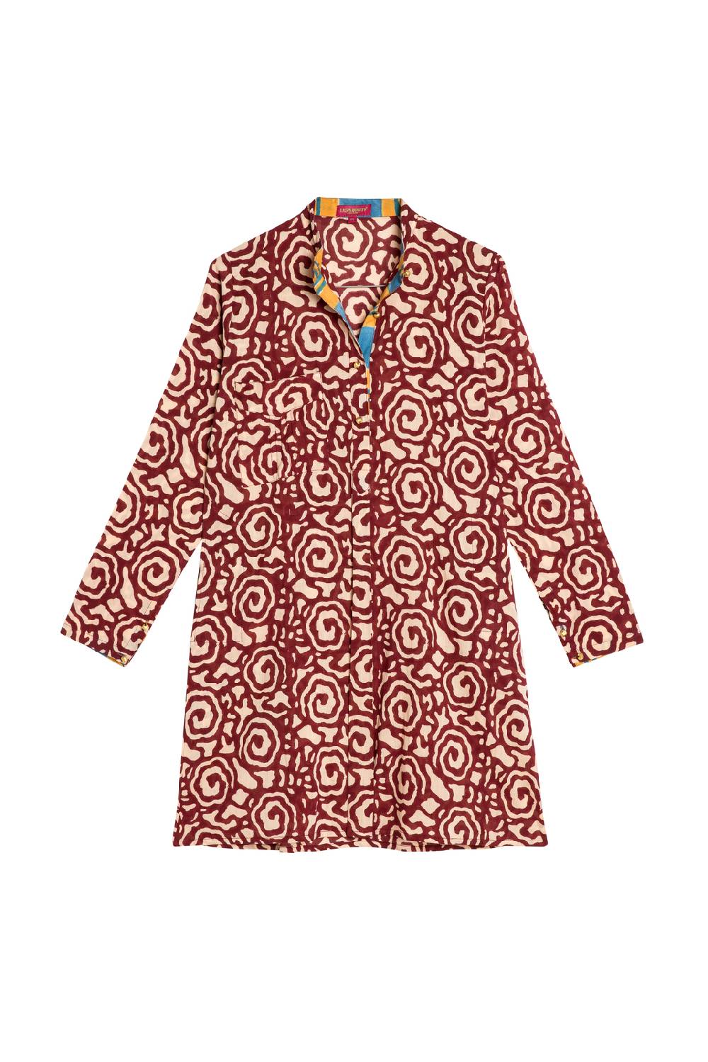 Lisa Corti kurta corta spiral maroon Offerta per la Festa della Mamma