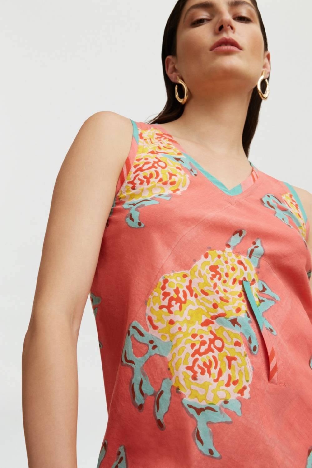 Lisa Corti top banyan leopard flower old pink Offerta Giorno del Papà