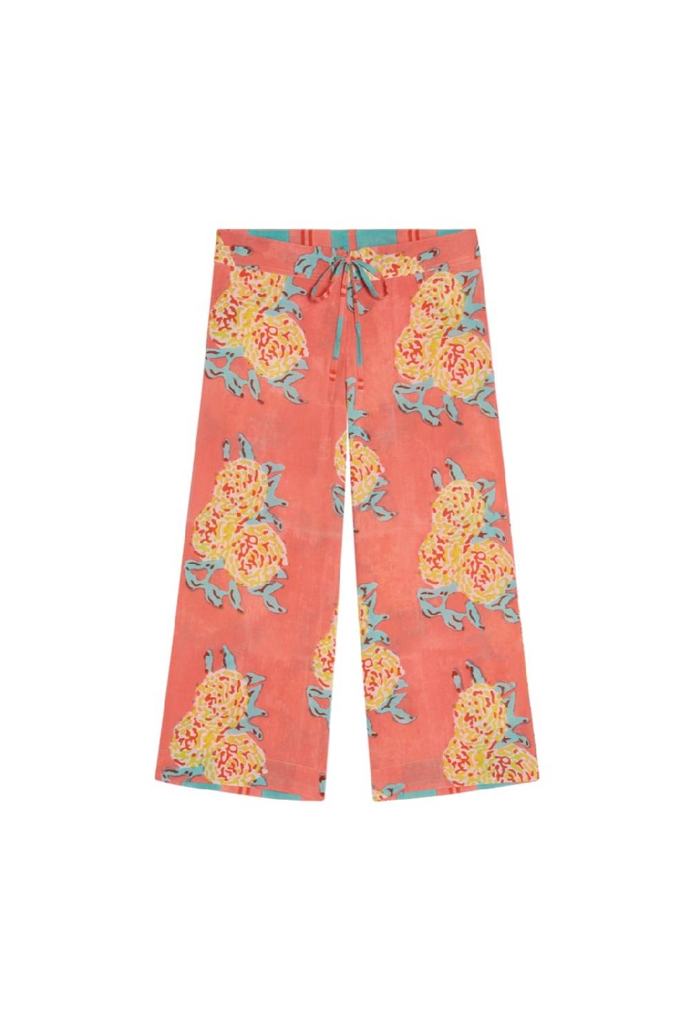Lisa Corti pantalone cabana leopard flower old pink Offerta Anniversario