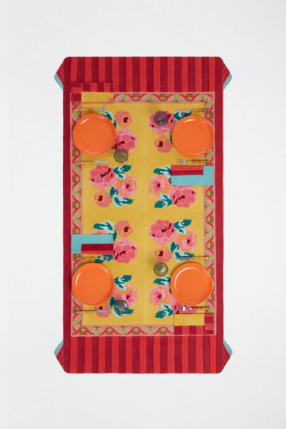 Lisa Corti telo mussola di cotone 220x220cm nizam sulphur Lightning offer