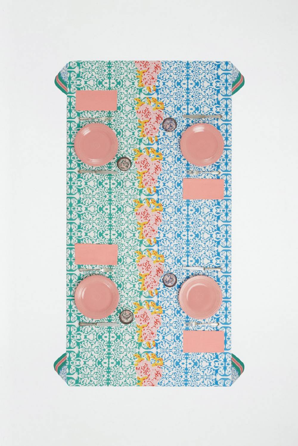 Lisa Corti telo cotone 220x350cm dam dam veronese blue Enormi risparmi