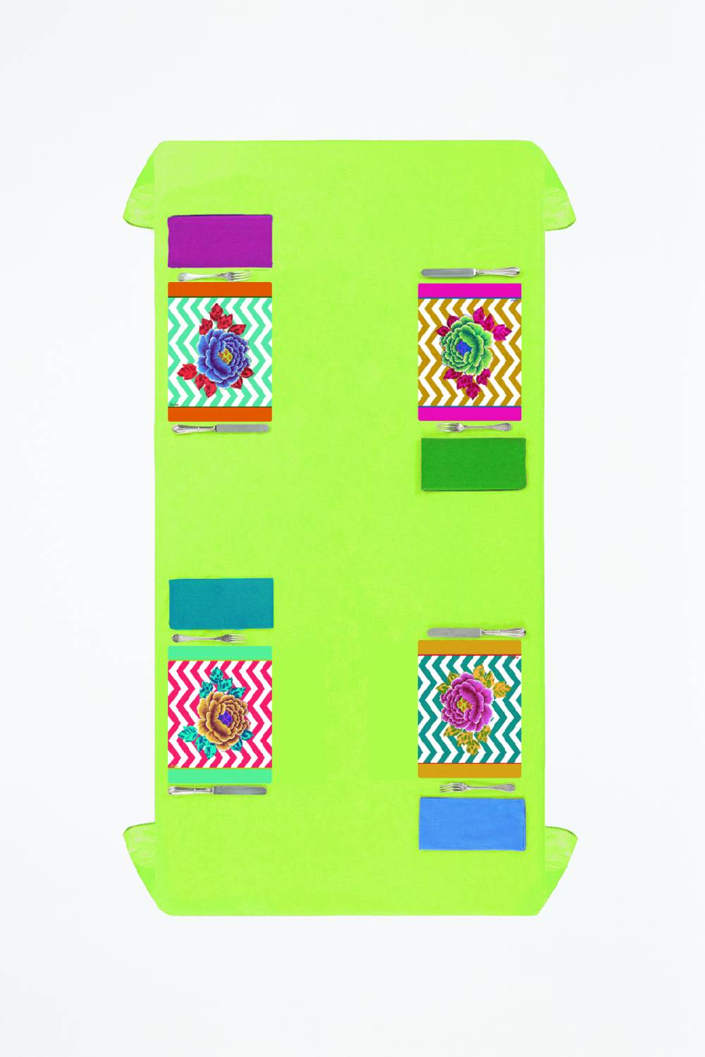 Lisa Corti tovaglietta rigida 30x40cm lisa corti x la minervetta glory zig zag veronese Promozione temporanea