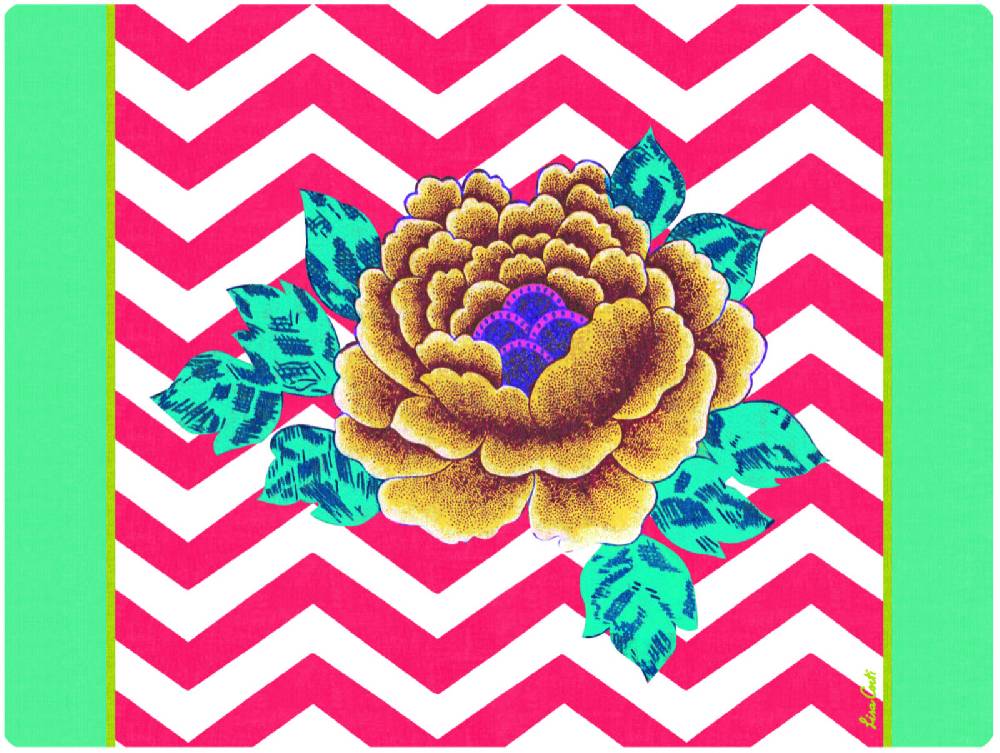 Lisa Corti tovaglietta rigida 30x40cm lisa corti x la minervetta glory zig zag red Fino al 60% di sconto