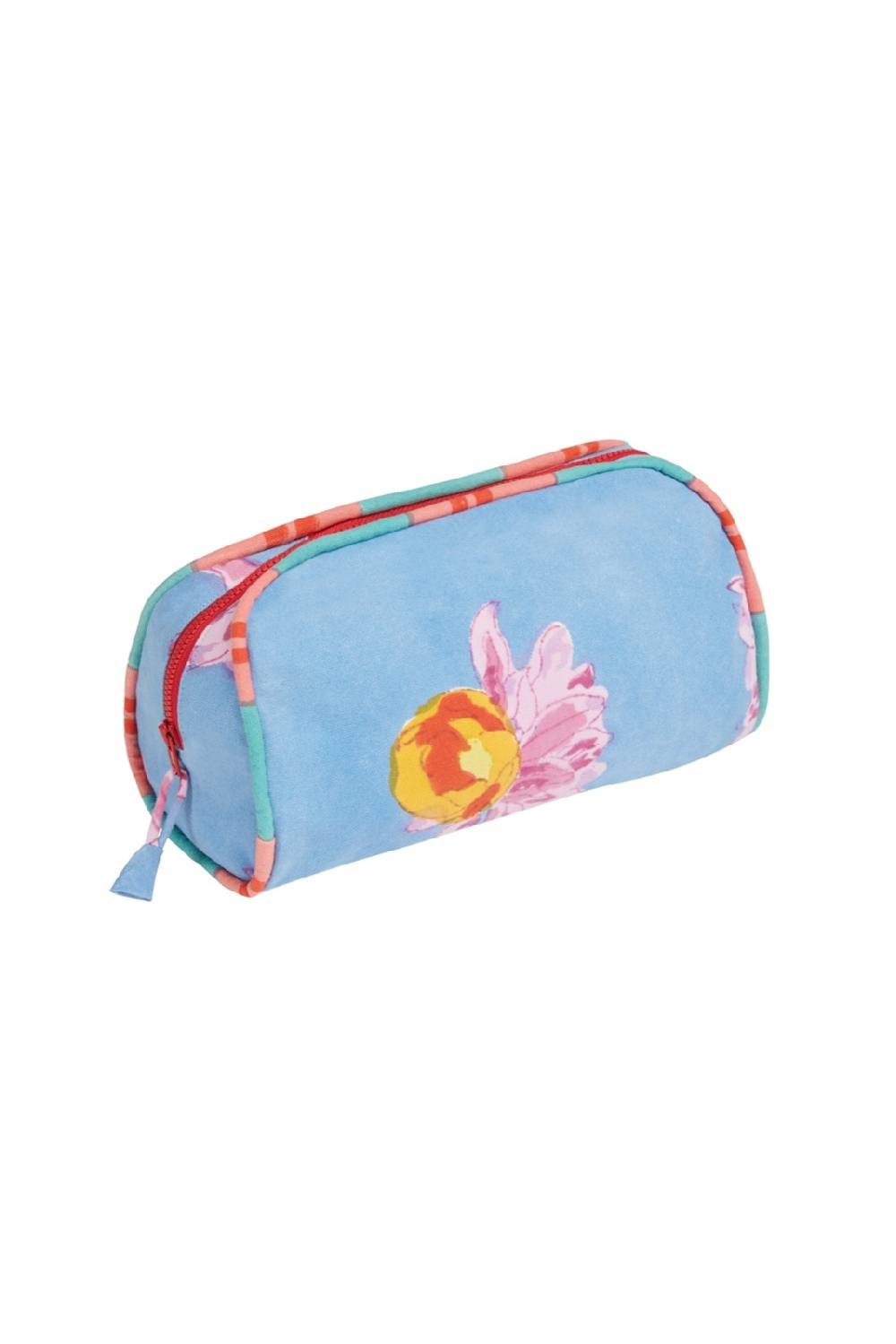 Lisa Corti goretta pouch big arabesque flower light blue Officina