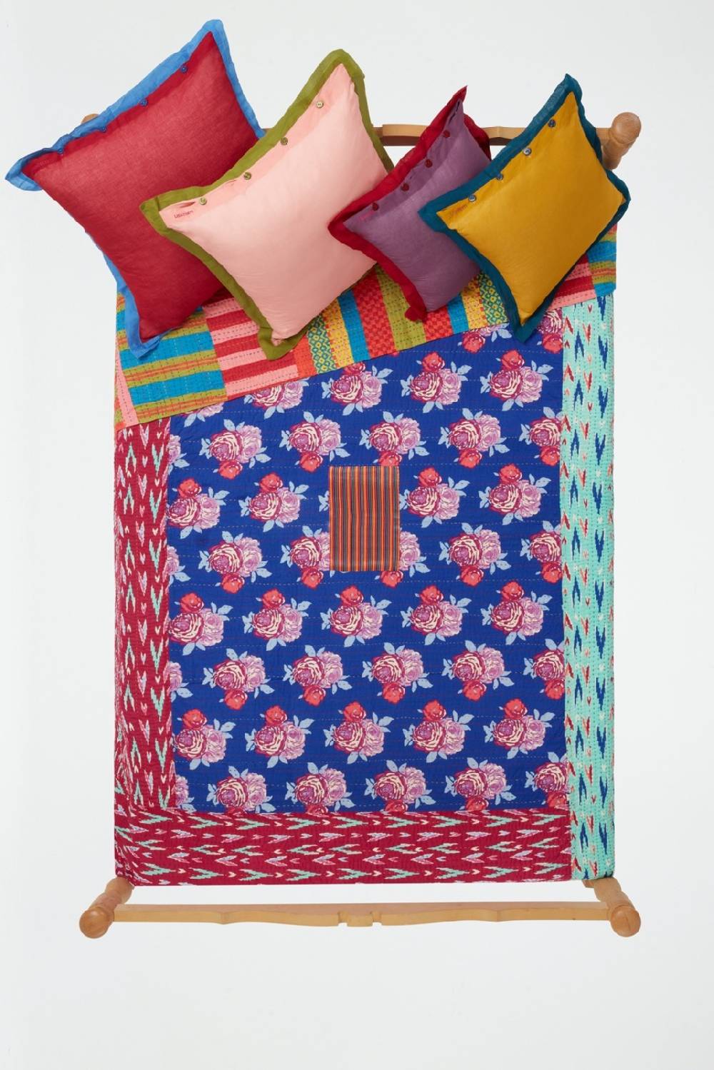 Lisa Corti copriletto reversibile gudri 220x250cm bold rose royal blue Promozione
