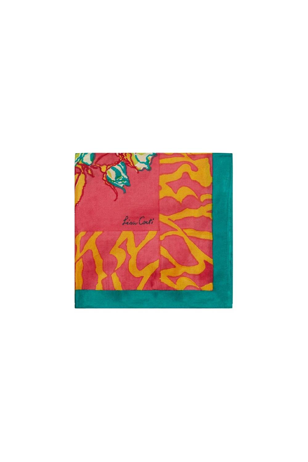 Lisa Corti pochette seta rosa spina geranium Shopping Online