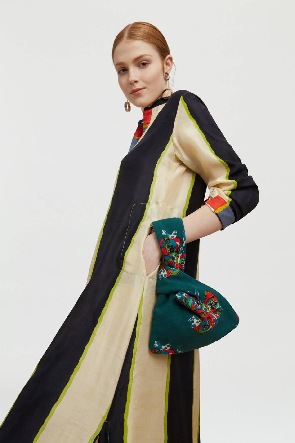 Lisa Corti borsa knot reversibile cubist rose peacock Novità