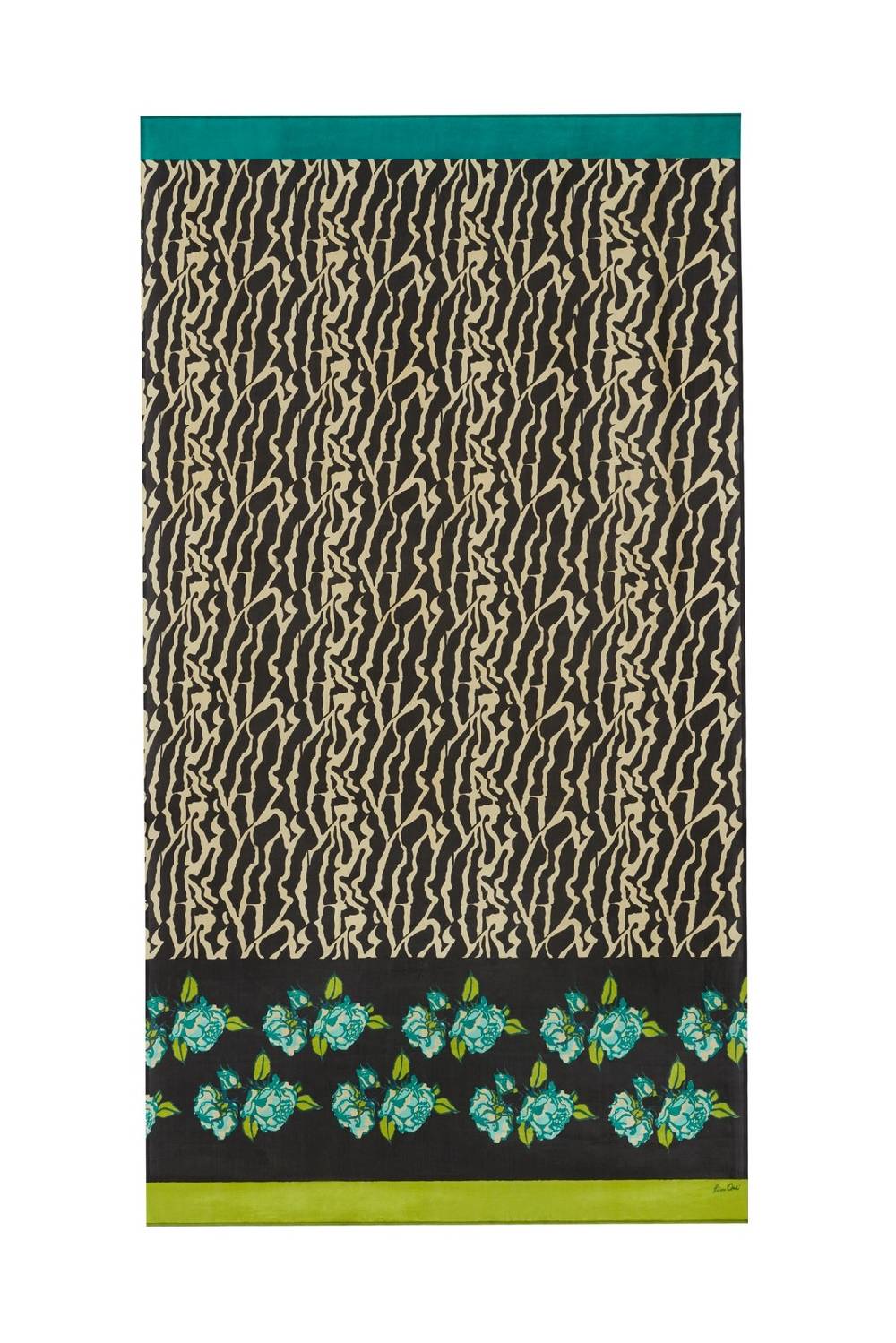Lisa Corti scialle seta 100x200cm butterfly wing black Moda
