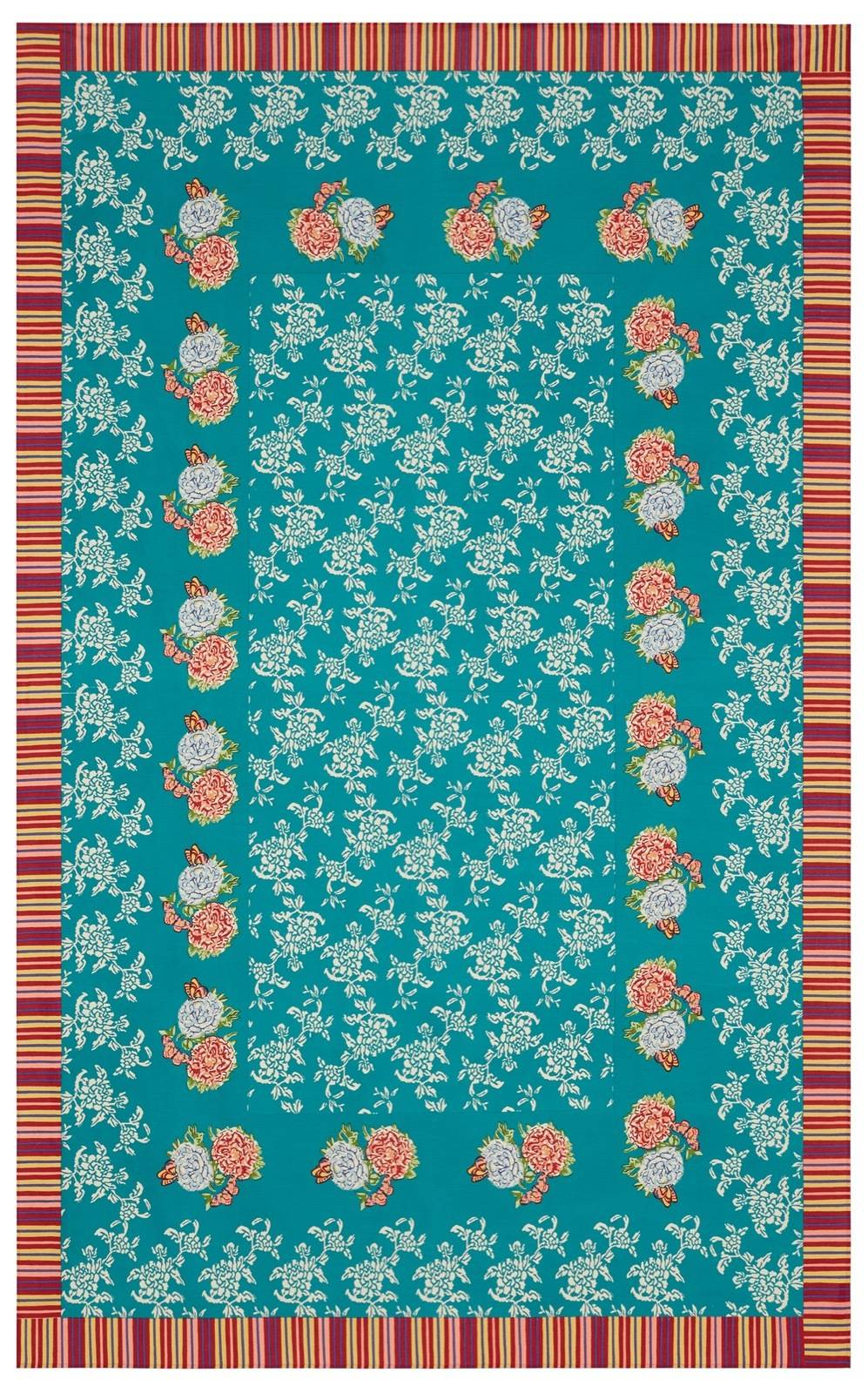 Lisa Corti telo cotone 180x270cm kandem queen green Grande vendita