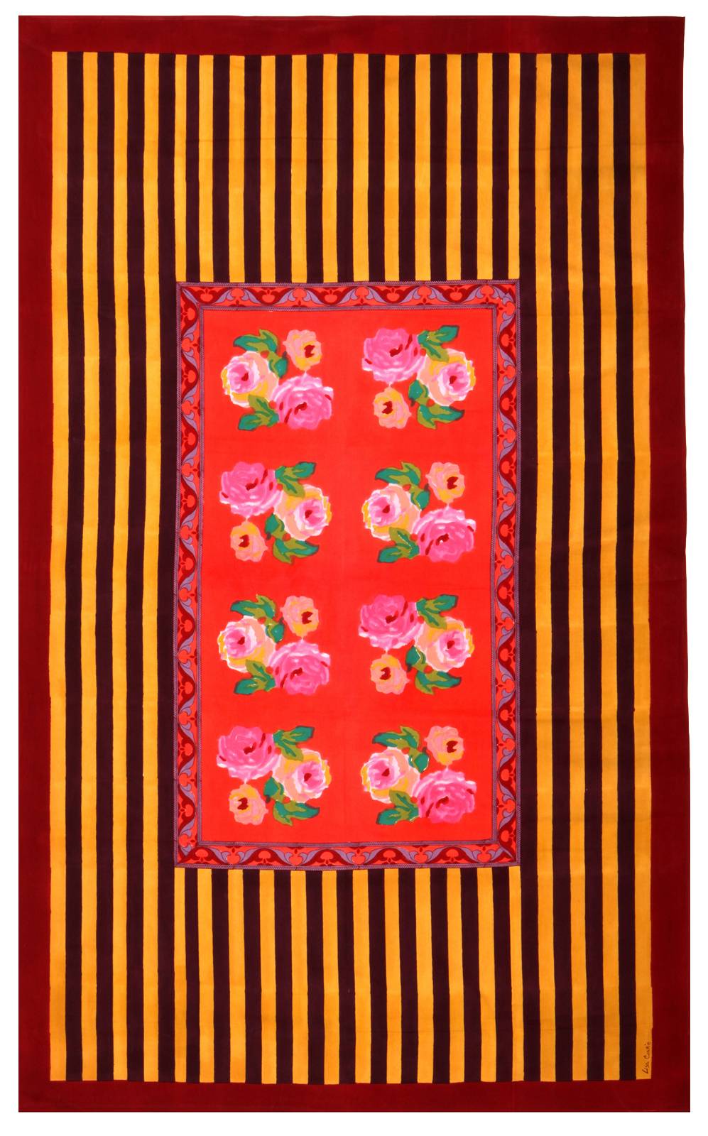 Lisa Corti telo cotone 180x270cm nizam red Black Friday