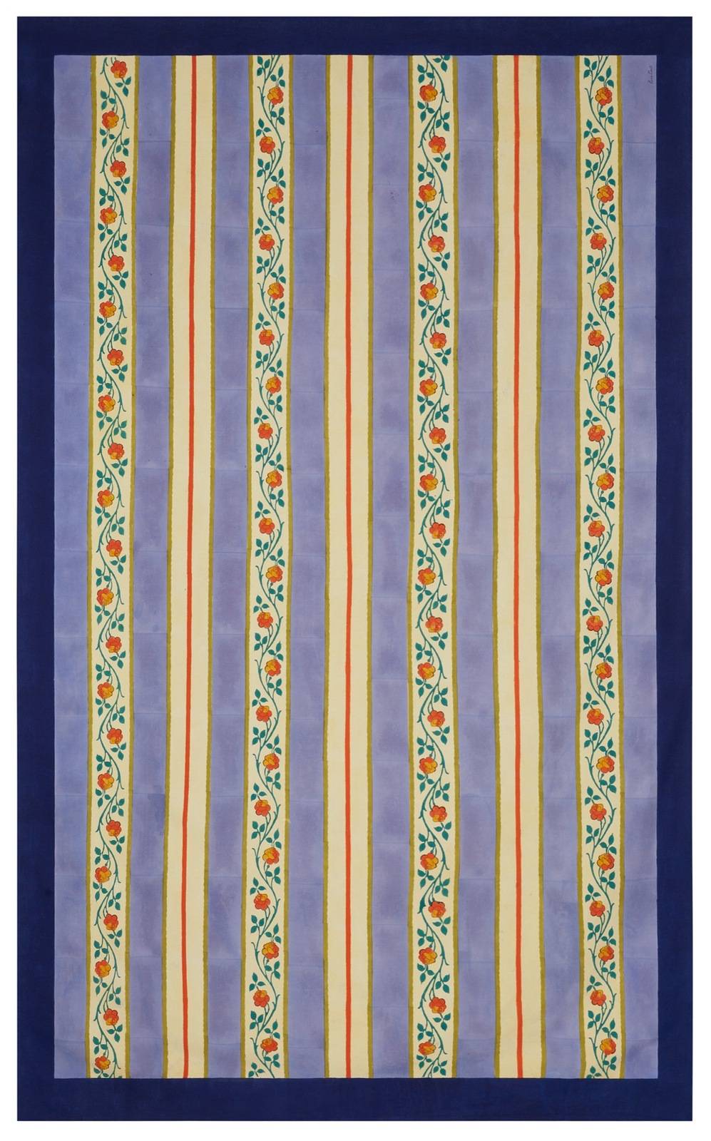 Lisa Corti telo cotone 180x270cm varanasi stripes pervinch Offerta natalizia