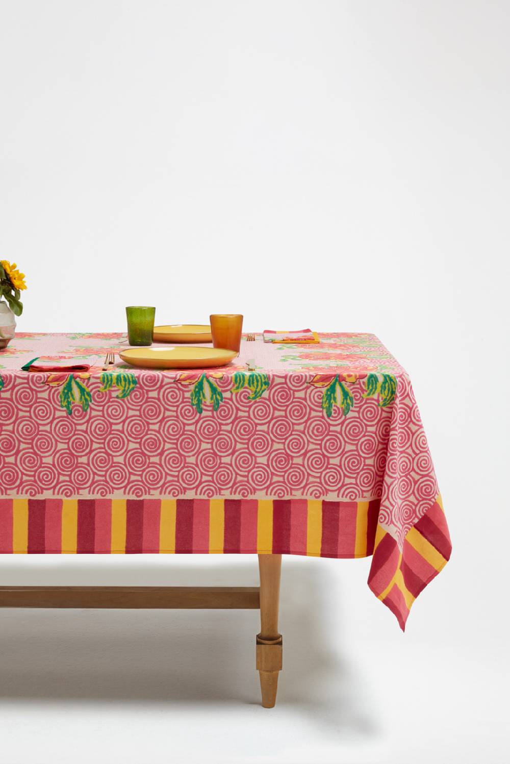 Lisa Corti telo cotone 180x350cm camelia magenta pink Offerta per la Festa della Mamma