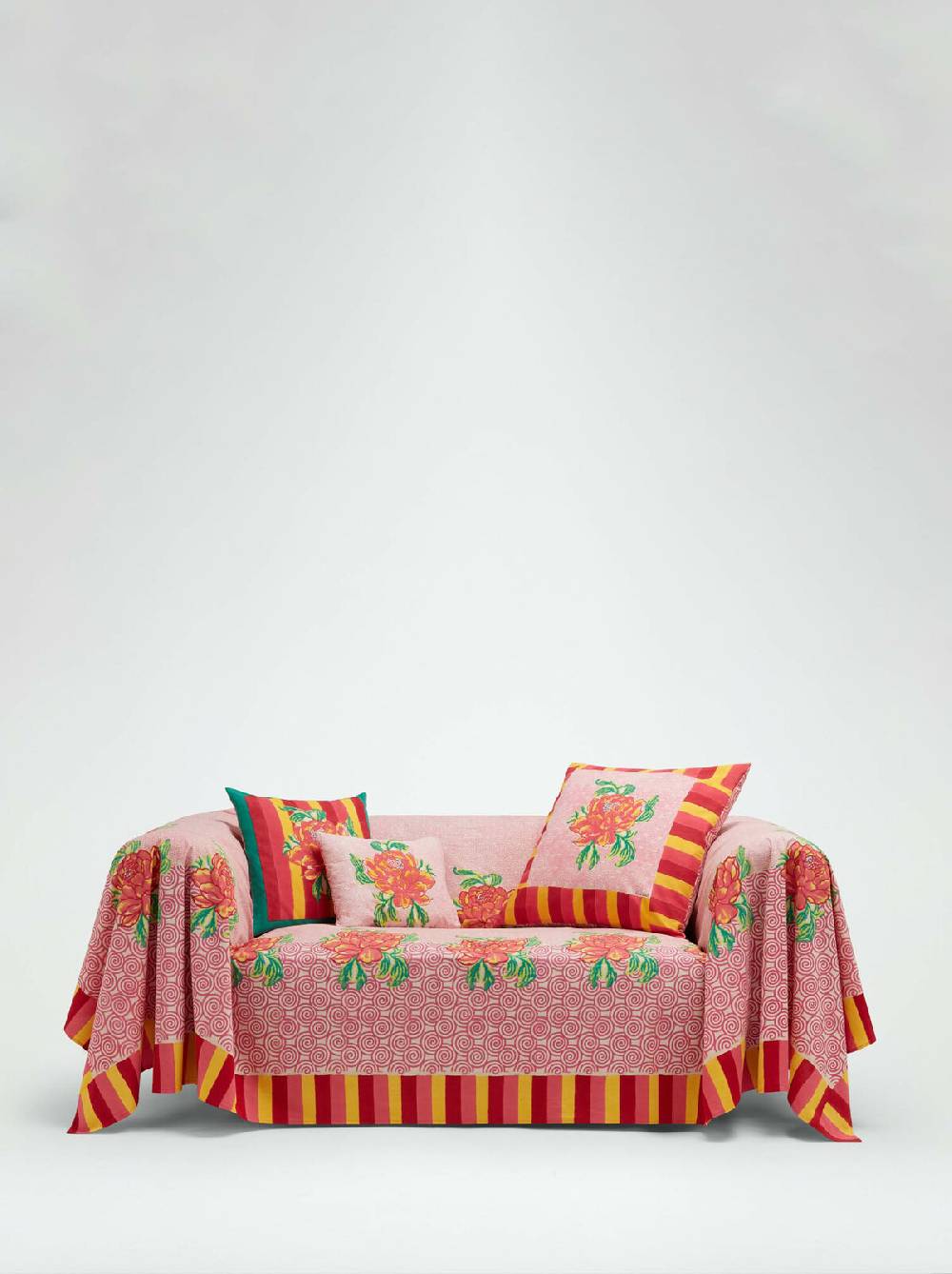Lisa Corti telo cotone 220x350cm camelia magenta pink Smaltimento dello stoccaggio
