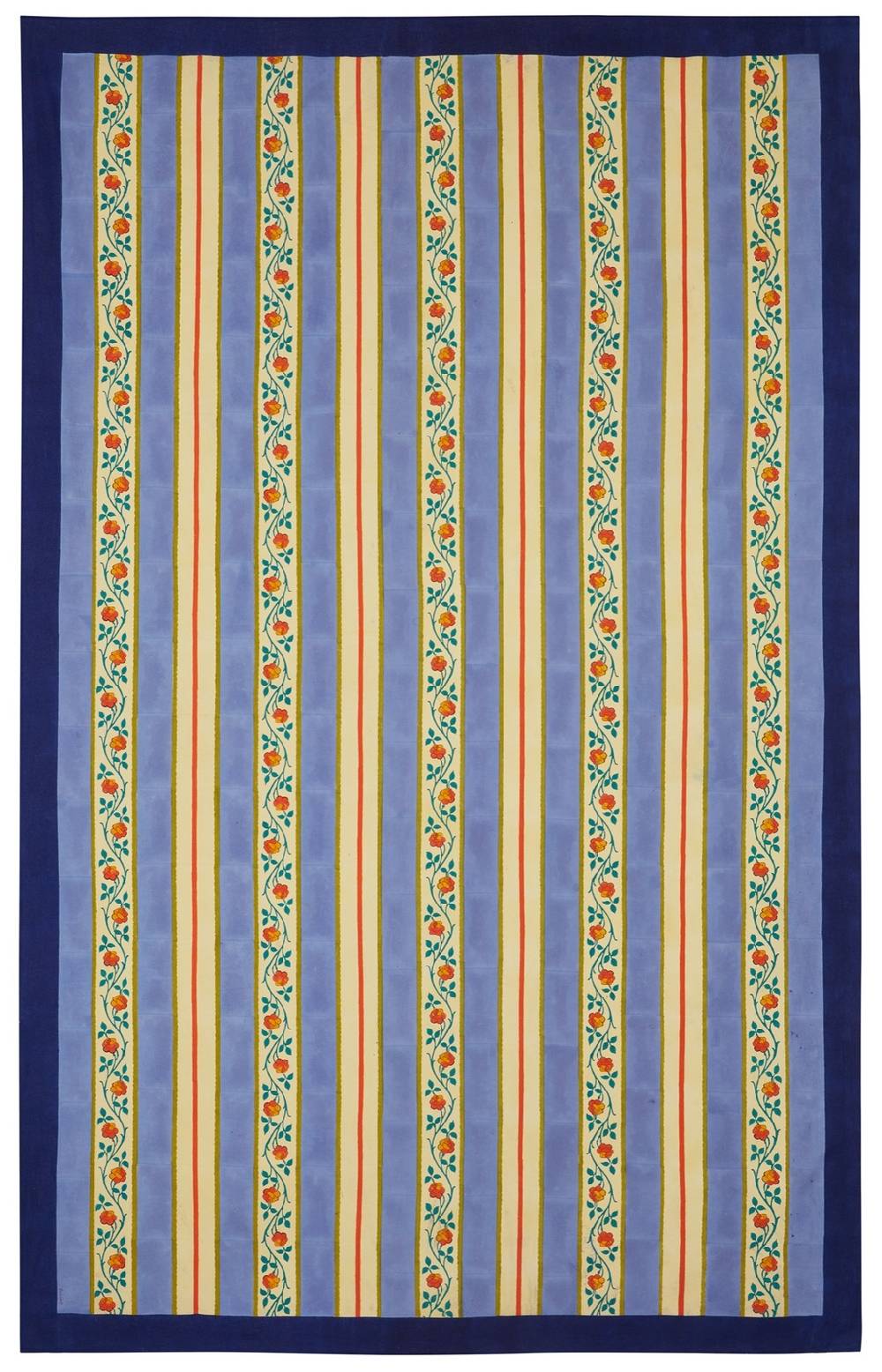 Lisa Corti telo cotone 220x350cm varanasi stripes pervinch Offerta migliore