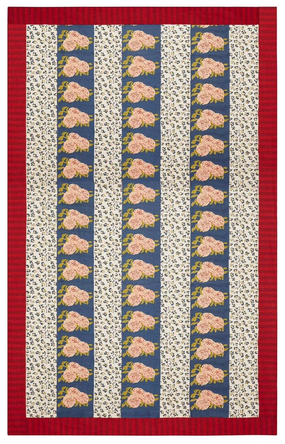 Lisa Corti telo cotone 220x350cm leopard stripes dark blue Online Outlet