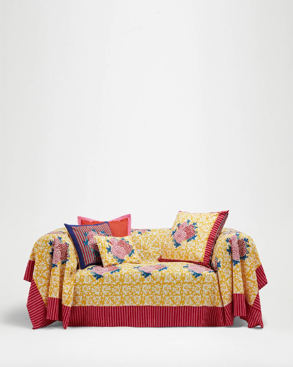 Lisa Corti telo cotone 220x350cm lisa corti x la minervetta arabesque corolla gold natural Offerta temporanea