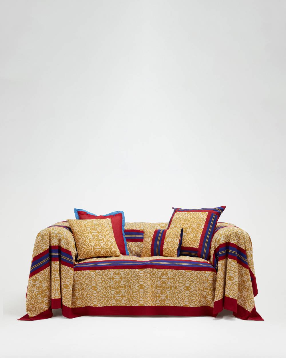 Lisa Corti telo cotone 220x350cm damask stripes chutney Nuovi prodotti