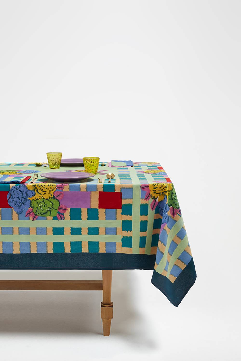 Lisa Corti telo cotone 220x220cm ankara aqua Sconti VIP