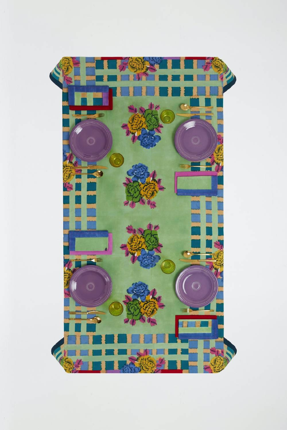 Lisa Corti telo cotone 220x220cm ankara aqua Sconti VIP
