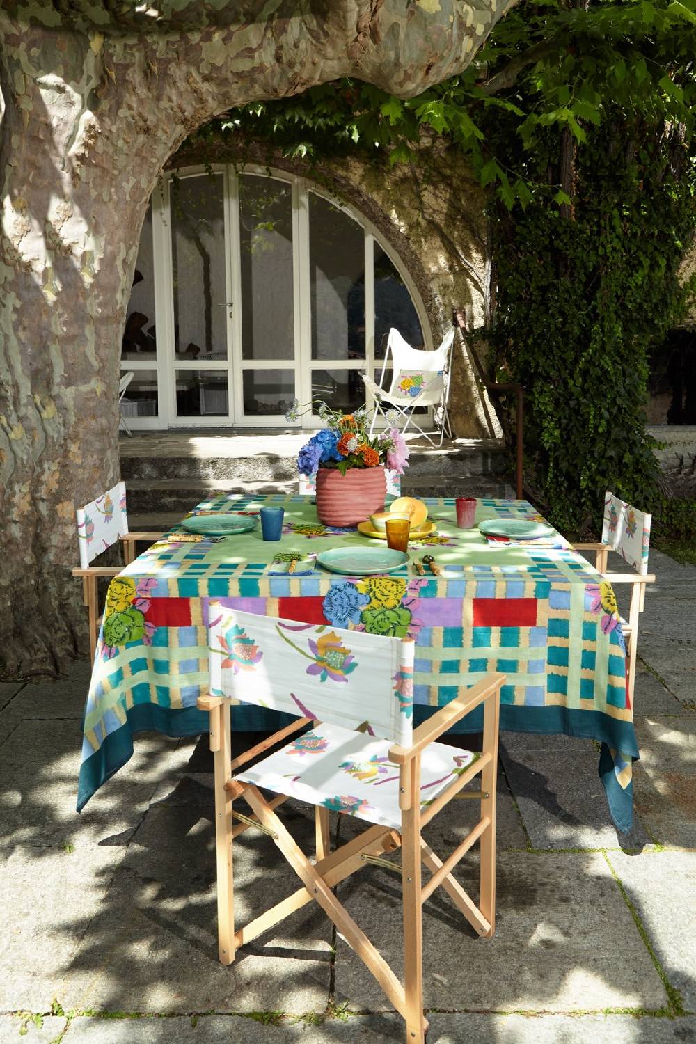 Lisa Corti telo cotone 220x220cm ankara aqua Sconti VIP
