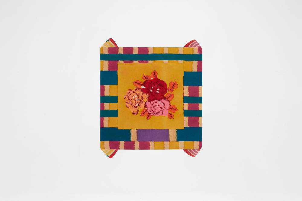 Lisa Corti telo cotone 110x110cm ankara mustard Latest stili