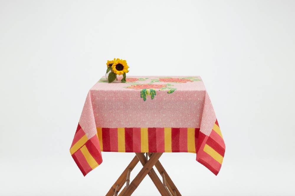 Lisa Corti telo cotone 110x110cm camelia magenta pink Ultimo giorno