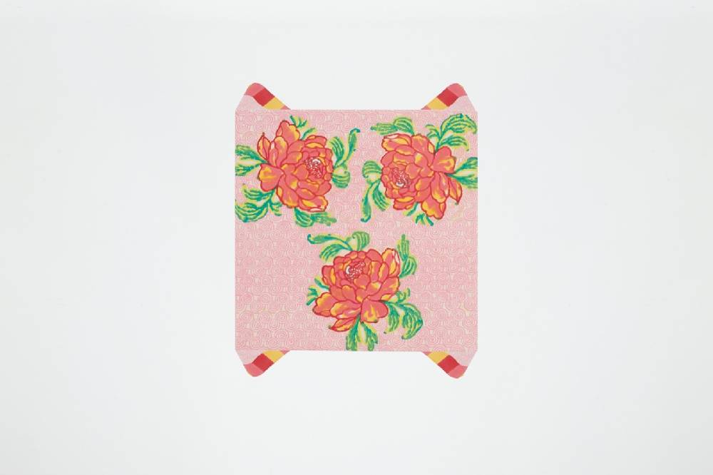 Lisa Corti telo cotone 110x110cm camelia magenta pink Ultimo giorno