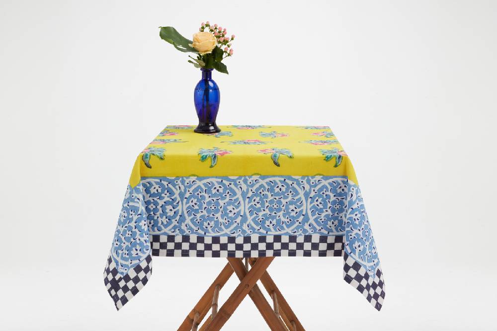 Lisa Corti telo cotone 110x110cm tiles yellow Enormi sconti