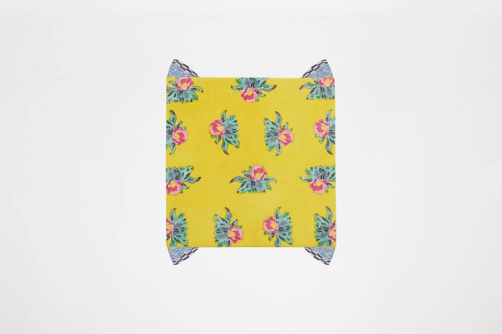 Lisa Corti telo cotone 110x110cm tiles yellow Enormi sconti